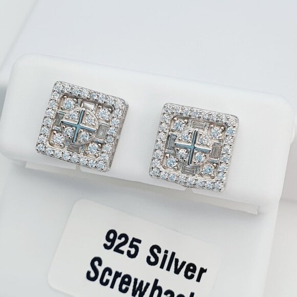 - "925 Sterling Silver Cubic Zirconia Earrings, U19254825 - Picture 6 of 11
